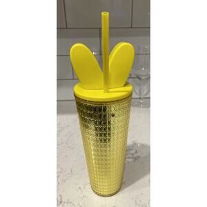 PEEPS Brand NEW Bunny Tumbler Yellow Sparkle EASTER Double Wall 24.5 oz BPA Free